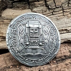 Taxco Mexico Silver Rain God Tlaloc Eagle 28 Brooch Pin Bernice I GoodSpeed